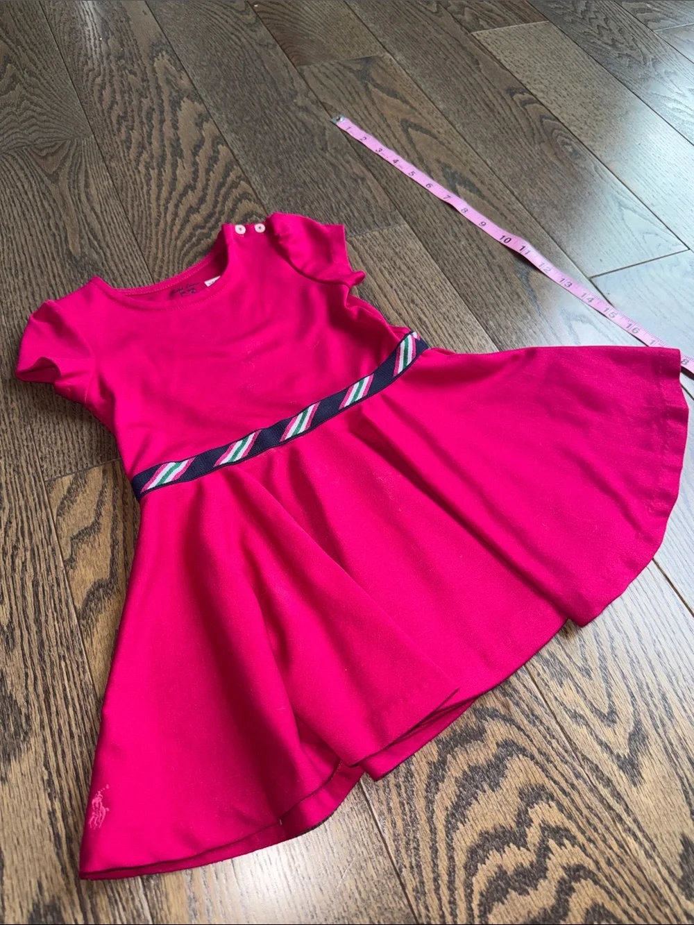 Ralph Lauren Bright Fuchsia Short Sleeve Twirl Dress 18 months